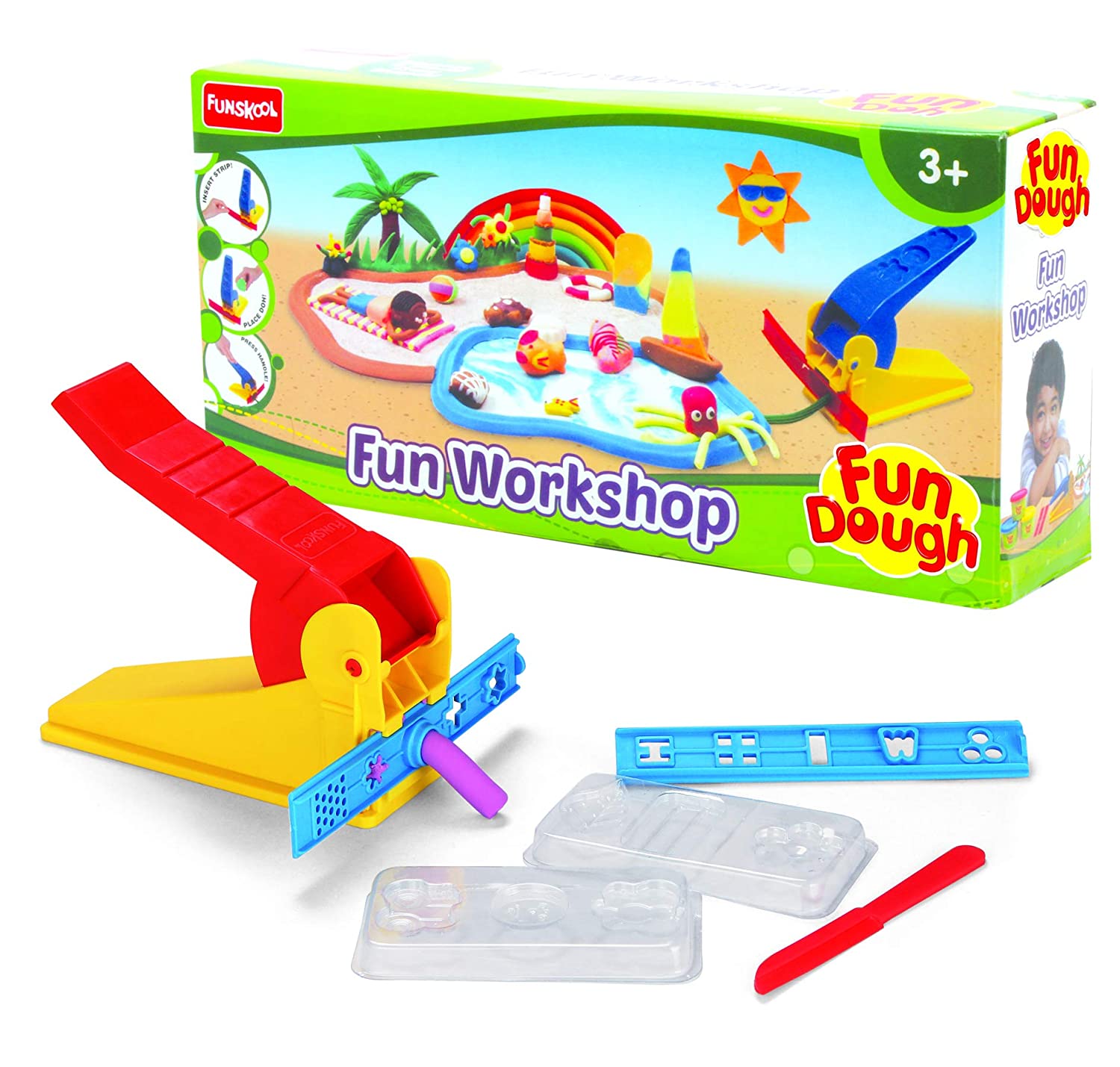 Fundough - Fun Workshop , Cutting and Moulding Playset, 3years + , Multi-Colour