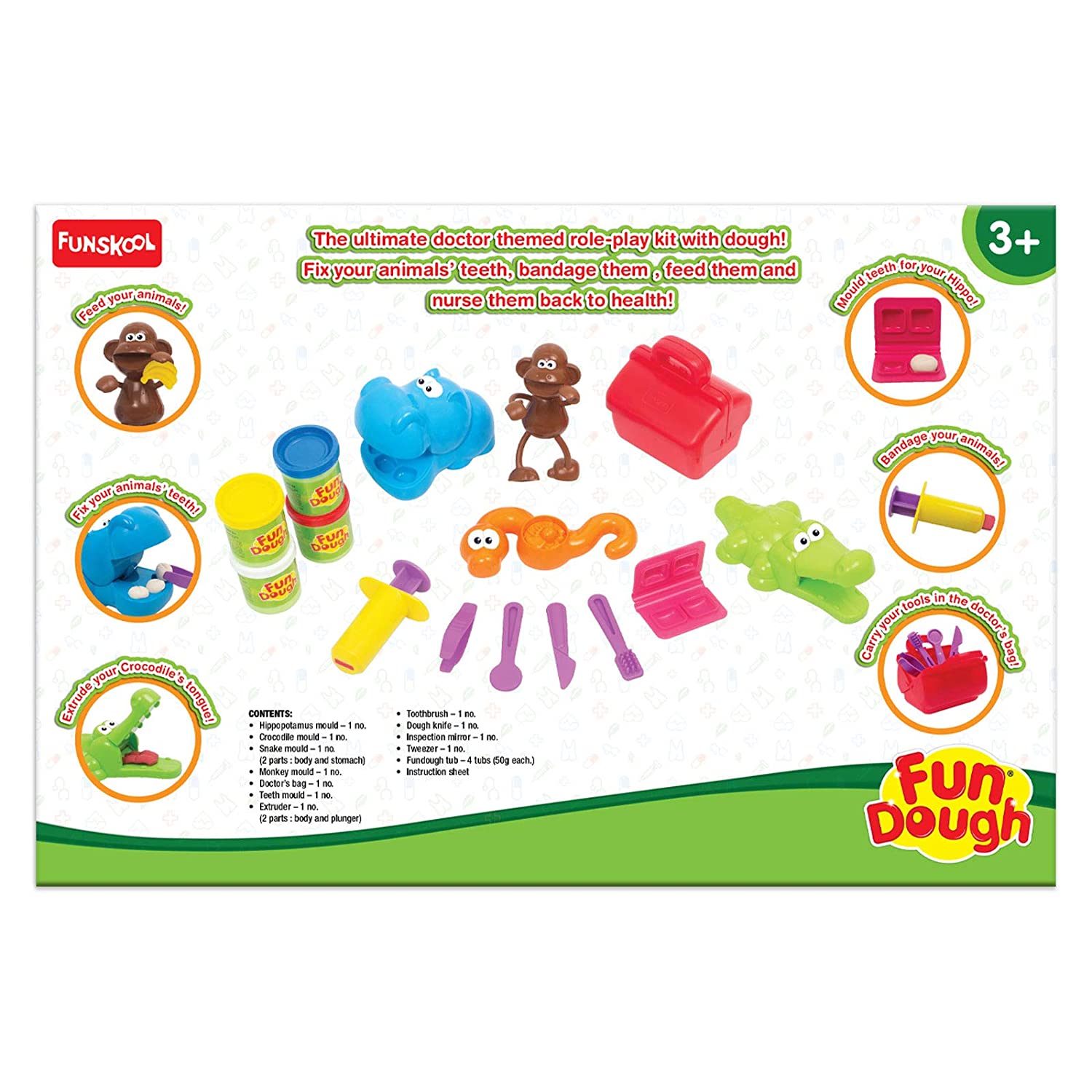 Fundough - Doctor Dough Kit, , 3years + , Multi-Colour